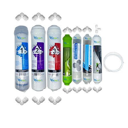 PWS Kapalı Kasa Su Arıtma Cihazı  STD 7li mebransız   set