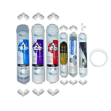 PWS Kapalı Kasa Su Arıtma Cihazı  STD 6li mebransız B12 Alkali+şeffaf mineral +gümüş iyon tat