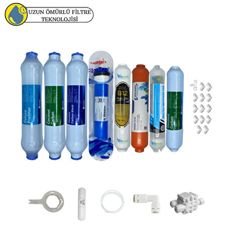 Fluxtek Kapalı Kasa Su arıtma Uluslar arası Sertifikalı 8li  Pera Water mineral Filmtec Dupon mebran