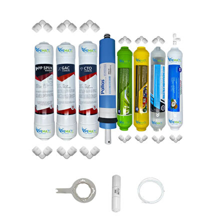 PWS Kapalı Kasa Su Arıtma Cihazlarına  Ecomax  8li Pallas mebran Alkali+mineral+detox+tatlandırıcı