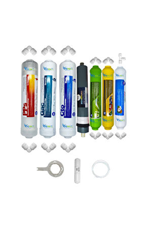 PWS Kapalı Kasa Su Arıtma Cihazlarına  STDMAX  7li Platinium mebran Alkali+mineral+tatlandırıcı