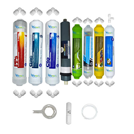 PWS Kapalı Kasa Su Arıtma Cihazlarına STDMAX  8li Platinium mebran Alkali+mineral+detox+tatlandırıcı