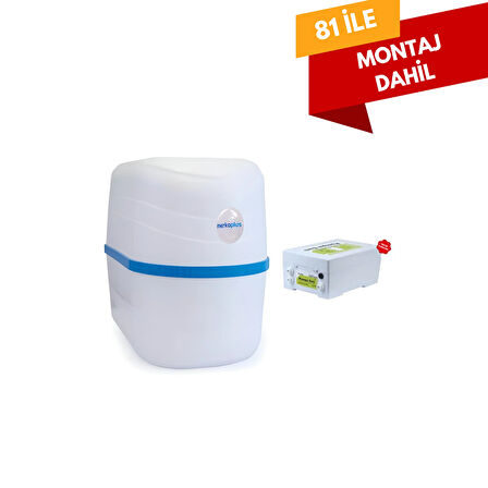 Pera Water Merkoplus  6 aşamalı mineralli+basınç düşürücülü kapalı kasa Pompalı su arıtma cihazı