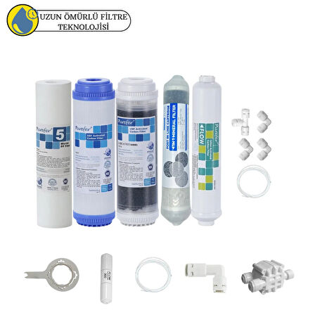 Purefer Açık kasa çift karbonlu Sertifikalı 5li mebransız Şeffaf 4lü mineral