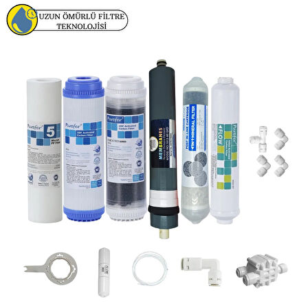 Purefer Açık kasa çift karbonlu Sertifikalı 6li Platinium mebran Şeffaf 4lü mineral