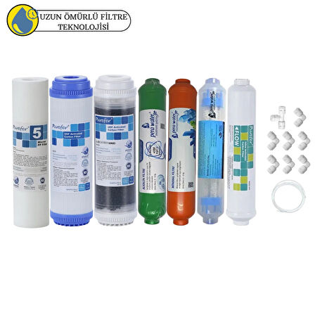 Purefer Açık kasa çift karbonlu Sertifikalı  7li mebransız  mineral +alkali+detox