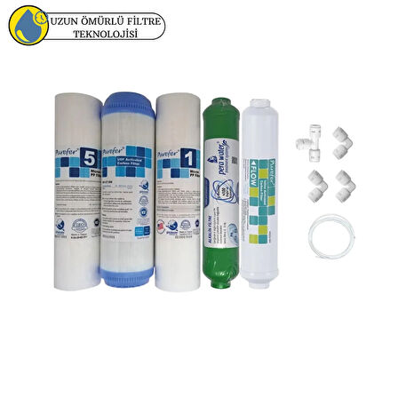 Purefer Açık kasa çift sedimentli Sertifikalı 5li mebransız  alkalili