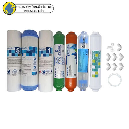 Purefer Açık kasa çift sedimentli Sertifikalı  7li mebransız  mineral +alkali+detox