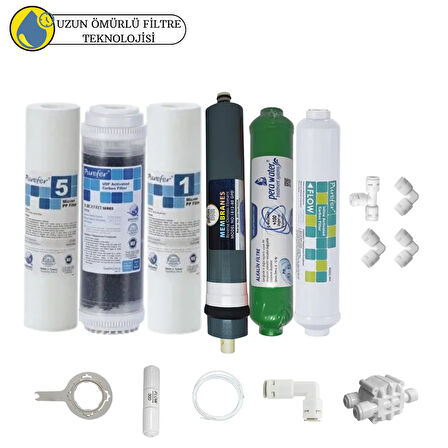 Purefer Açık kasa Çif sedimentli Sertifikalı 6li Platinium mebran  alkalili