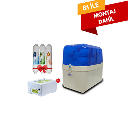 Pera Water Radyan 6 aşama Canlı Su Hidrojen+mineral+alkali Antibakteriyel  Su Arıtma Cihazı Pompalı