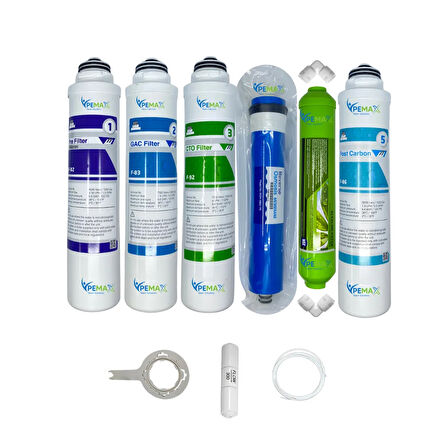 PWS Kapalı Kasa Su Arıtma Cihazlarına  Tak Çevir   6li Reverse Osmosis mebran Alkali+tatlandırıcı