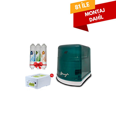 Pera water Stong Kapalı Kasa 7 Aşamalı Ultra Alkali+extra mineralli Pompalı Su Arıtma Cihazı
