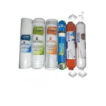Pera Water Açık Kasa Su Arıtma Cihazlarına Uygun Pera Water Mebranlı 6’li Mineral Filtre Seti Açma Anahtarı Hediyeli Mineral Filtre