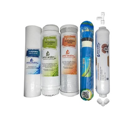 Pera Water Açık Kasa Su Arıtma Cihazlarına Uygun Pera Water Mebranlı 5’li Filtre Seti Açma Anahtarı Hediyeli