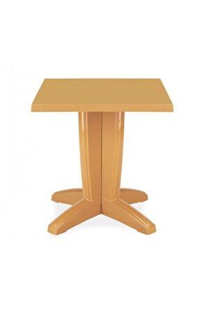 Bravo Masa Plastik Bahçe Masası Teak Kare 70 Cm X 70 Cm