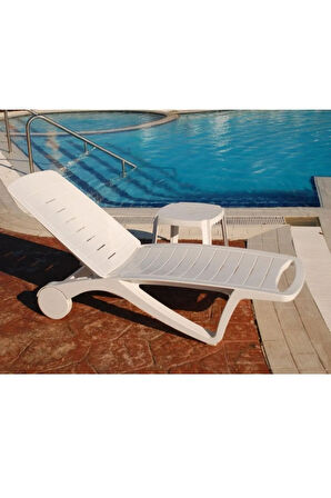 Elegance Şezlong Beyaz Plastik