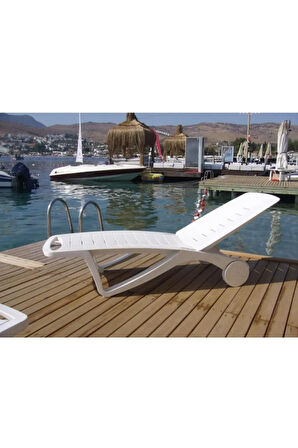 Elegance Şezlong Beyaz Plastik