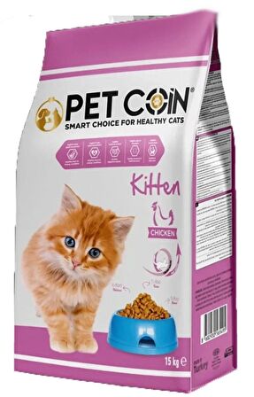 PetCoin Tavuk Etli Yavru Kedi Maması 15 Kg.