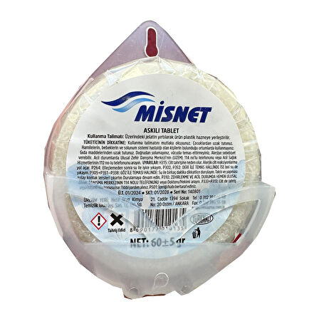 Misnet Askılı Tablet Wc Tuvalet Kokusu - Koku Giderici - Deodorizer - 50 Gr - 12 Adet