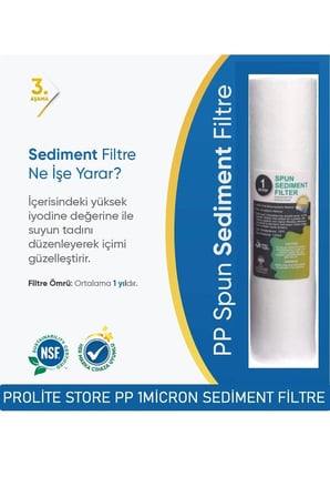 Su Arıtma Cihazı Ön 3'lü Filtre Set 5mikron Cto 1micron