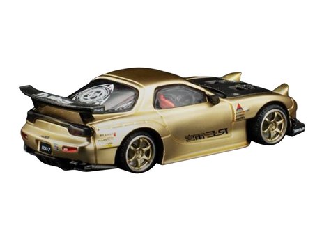 Pop Race 1:64 Mazda RX-7 FD3S RE-Amemiya TDE 2026 Gold Diecast Model Araba PR640512