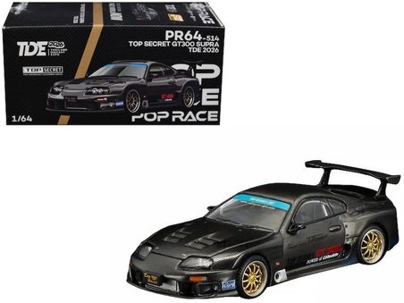Pop Race 1:64 Toyota Supra Top Secret GT300 TDE 2026 Karbon Görünümlü Diecast Model Araba PR640514