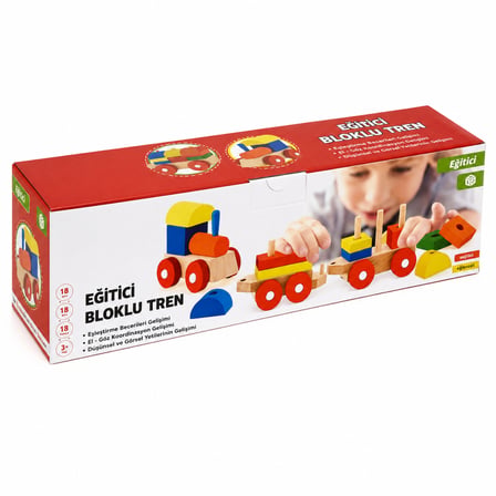 351-KUTUDA  AHŞAP EĞİTİCİ BLOKLU TREN