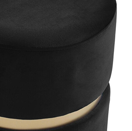 Prada Puf-Spor Dikişli Gold Detaylı Silinebilir Kadife Kumaş Modern Lüx Puf-Bench-Makyaj