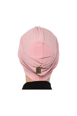 Pratik Sosyete Bone, ,süslü ,hazır Pratik ,geçmeli Tarz Pembe Hijab Sandy Kumaş