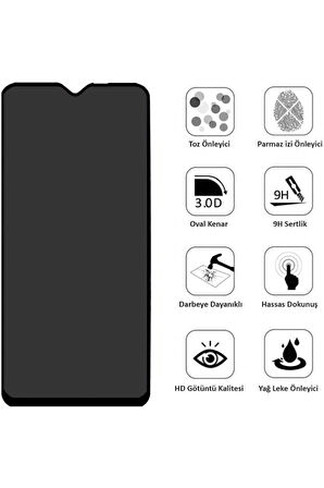 Oppo A15 ve A15s Uyumlu Görünmez Hayalet Full Kaplayan Ekran Koruyucu Cam