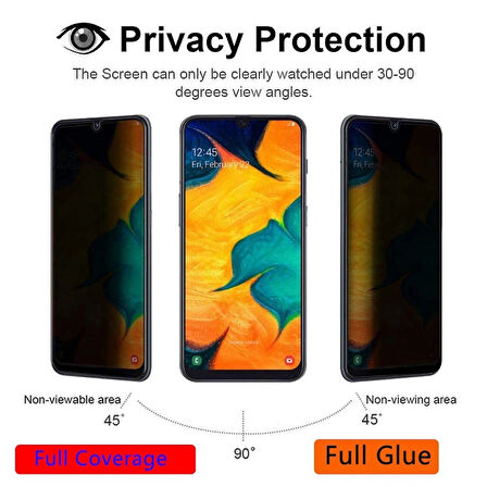 Samsung Galaxy A20 ve A30 Uyumlu Görünmez Hayalet Full Kaplayan Ekran Koruyucu Cam