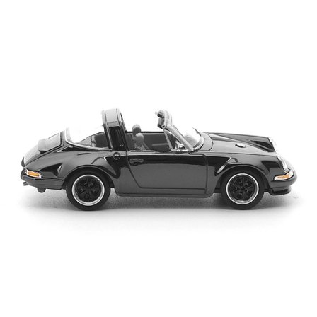 Pop Race 1:64 Porsche 911 Singer Targa Dark Chrome Edition PRDC001 Diecast Model Araba