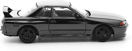 Pop Race 1:64 Nissan Skyline GT-R R32 Dark Chrome Edition PRDC002 Diecast Model Araba