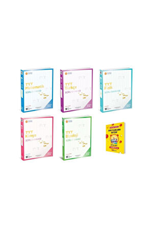TYT 2025 Matematik Türkçe Fizik Kimya ve Biyoloji Soru Bankaları 5li Set