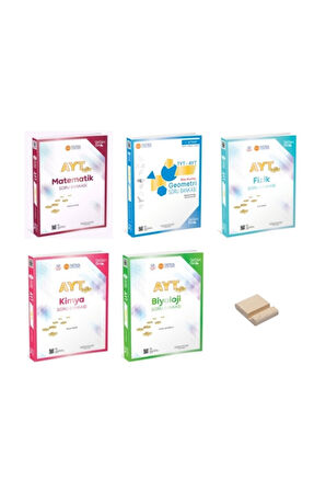 AYT Matematik Geometri Fizik Kimya ve Biyoloji Soru Bankası 5li Sayısal Set