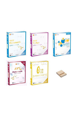 TYT-AYT Matematik Geometri Türkçe ve Paragraf Sıfır Risk Soru Bankası 5li Set