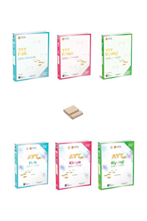 TYT ve AYT Fizik Kimya Biyoloji Soru Bankaları 6 Kitap