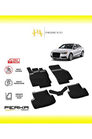 Audi A3 2012-2020 4D Havuzlu Paspas