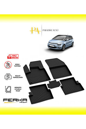 Citroen C4 Picasso 2013-2016 4D Havuzlu Paspas