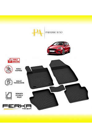 Ford Fiesta MK8 2018 ve Üstü 4D Havuzlu Paspas