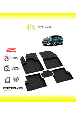 Peugeot 5008 Access 2016 ve Üstü 4D Havuzlu Paspas