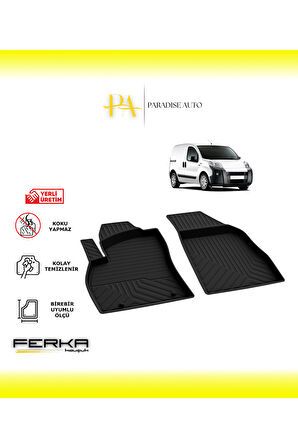 Peugeot Bipper Ön 2 Parça 2008 ve Üstü 4D Havuzlu Paspas