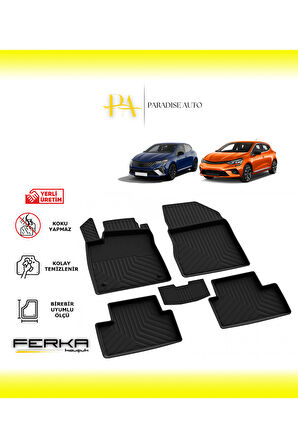 Renault Clio 5-6 2019 ve Üstü 4D Havuzlu Paspas