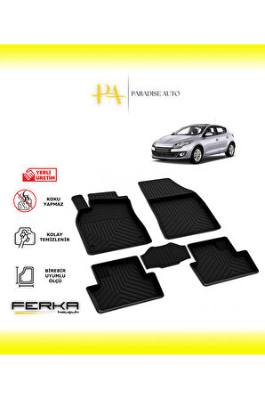 Renault Megane 3 2008-2015 4D Havuzlu Paspas