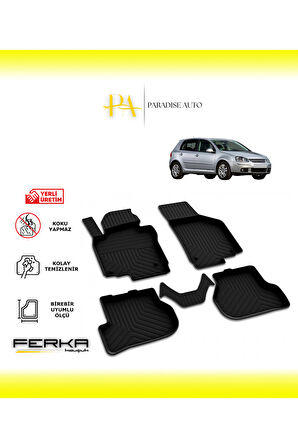 Volkswagen Golf 5 2003-2008 4D Havuzlu Paspas