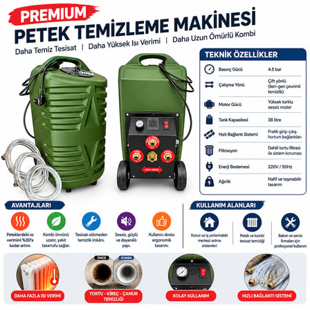 Premium 3 bar Çift Yönlü Petek Temizleme Makinesi