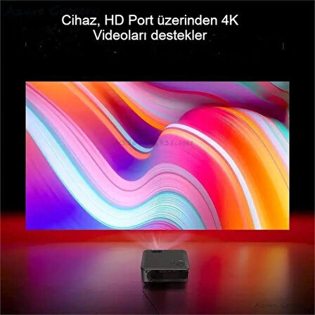 A30 Full HD WiFi Destekli Mini Projeksiyon Cihazı Taşınabilir Uzun Ömürlü Kablosuz Görüntü Aktarımı