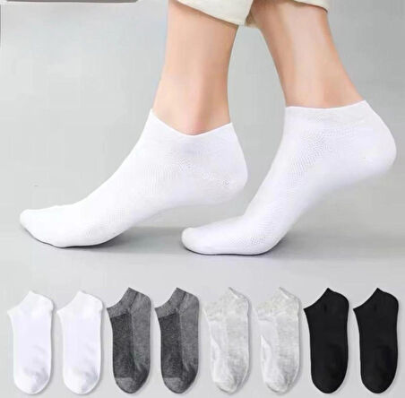Unisex Comfort Pamuklu Terletmez Pantolon Çorap Seti 8'Çİft
