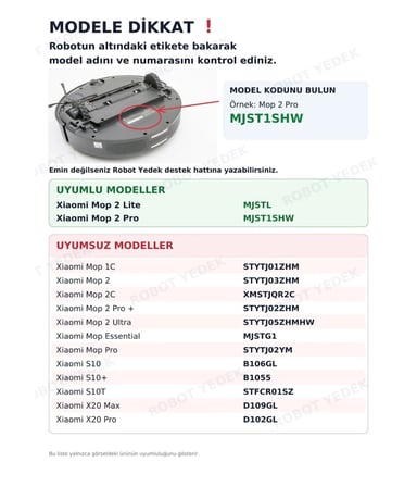 Xiaomi Mop 2 Pro (Beyaz) MJST1SHW Uyumlu Yedek Hepa Filtre ve Yan Fırça-4 Parça