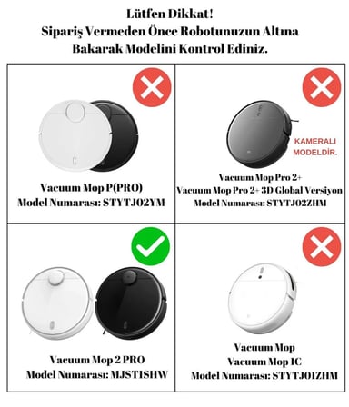 Xiaomi Mop 2 Pro (Beyaz) MJST1SHW Uyumlu Yedek Ana Fırça ve Yan Fırça-3 Parça